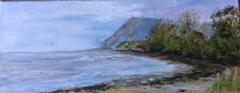 Aber Ogwen. oil on canvas. 50 x 20cm