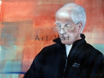 Man reading. water-colour